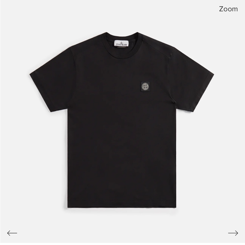 NWT Stone Island Black Logo Patch T-Shirt